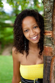 Portrait of a young beautiful african american woman