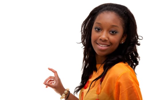 Young black woman smiling