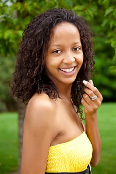 Portrait of a young beautiful african american woman
