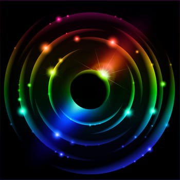 Abstract Solar system. Vector illustration on black #4