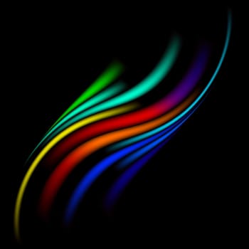 Color wavy abstract bright background for design. Black release.