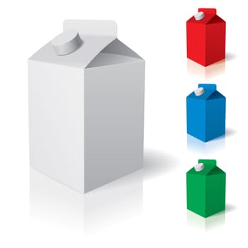 Blank carton isolated over a white background. Vector illustration