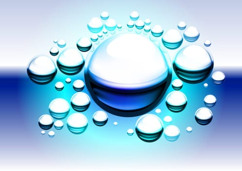 Water bubbles. Abstract vector illustration for design #1.
