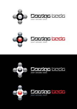 Graphic design element. Abstract button. Vector illustration.