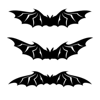 Bats illustration collection - vector on white background
