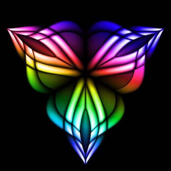 Abstract stain glass flower pattern. Vector illustration. #1