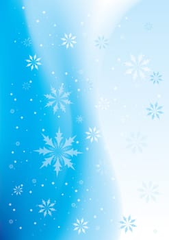 Christmas background of snowflakes. Abstract vector illustration