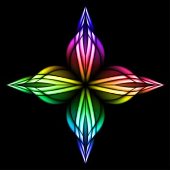 Abstract stain glass flower pattern. Vector illustration #4
