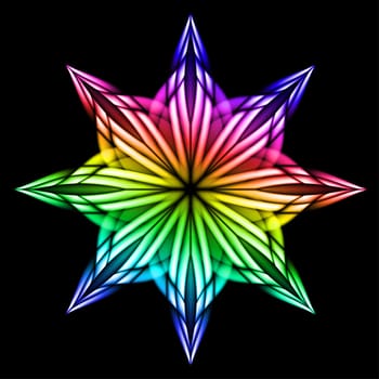 Abstract stain glass flower pattern. Vector illustration #6