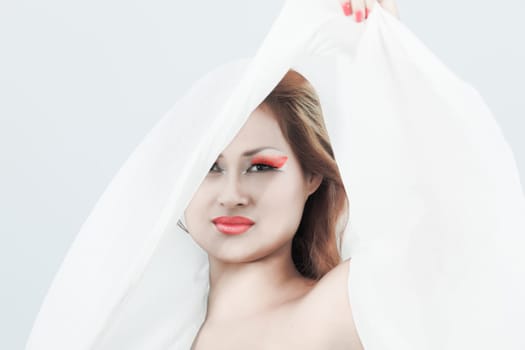 Portrait of a beautiful asian woman with makeup