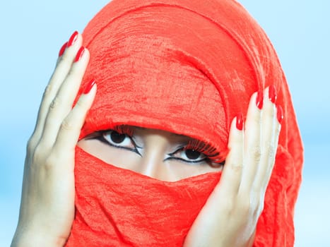 Portrait of a beautiful asian woman with makeup