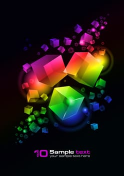 Abstract vector glowing background. For your design. Eps 10.