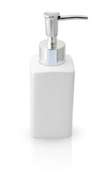 A pretty perfume bottle on white background