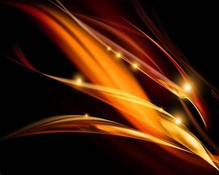 Abstract background with twirl pattern. Fiery flower