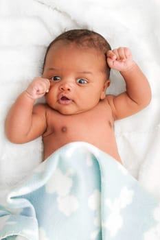 Portrait of a cute mixed race baby