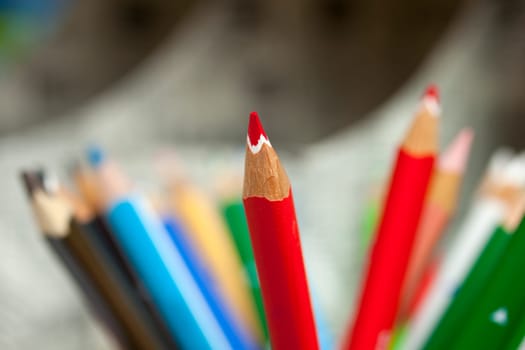 A lot of Colorful pencils