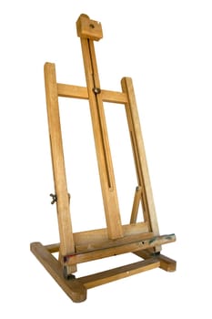 Easel isolated on a white background