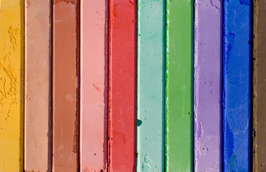 Photo of Colorful chalks background