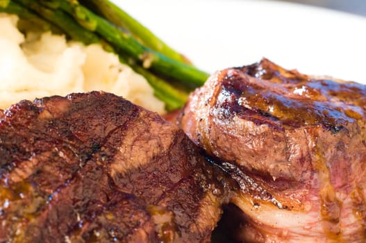 Filet mignon steak on a plate