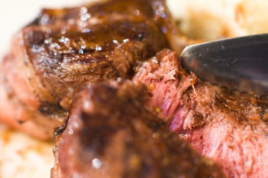 Filet mignon steak on a plate