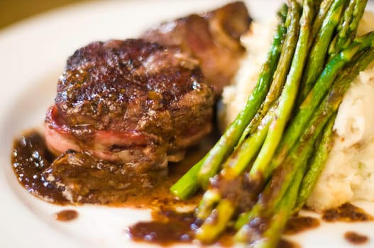 Filet mignon steak on a plate