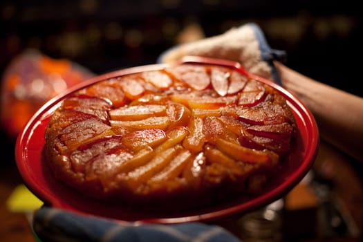 Apple Pie in Pan, Fresh Out of the Oven