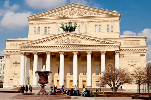 Bolshoi theater in Moscow after restoration, taken on April 2012