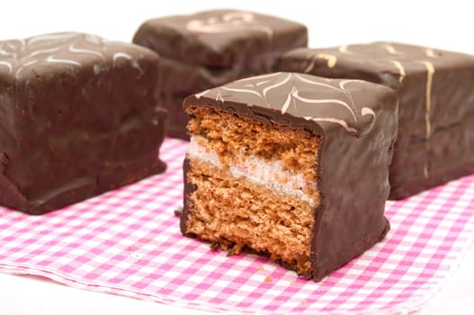 Chocolate Coated Gingerbread Cake With Cream