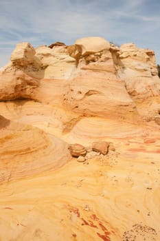 Brightly colored sandstone formations in New Mexico