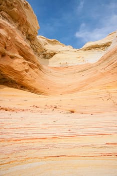 Brightly colored sandstone formations in New Mexico