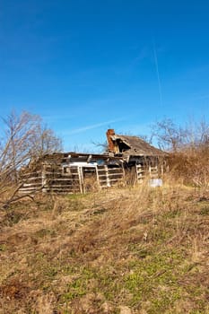 old house collapsing due to floods