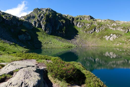 Moutain lake of Chamonix in France