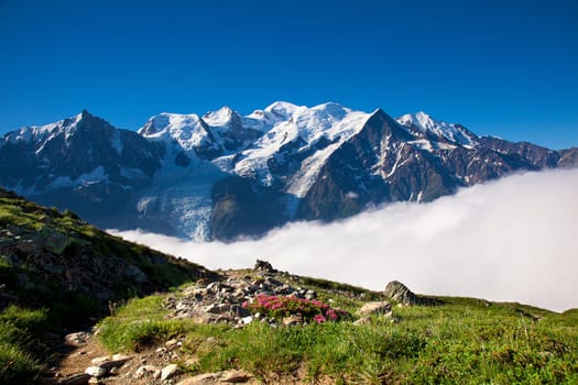 A beautiful view of the french alps