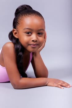 Portrait of a cute little African American girl smiling