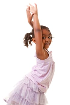 cute little african american girl smiling