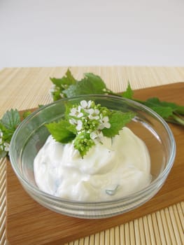 Herb quark with garlic mustard