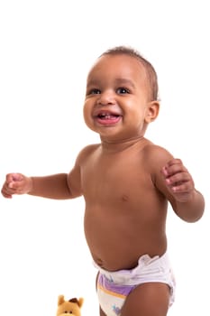 Adorable African American Boy  smiling