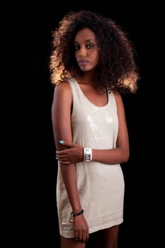 Portrait of a young beautiful African American woman