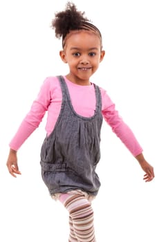 cute african american girl smiling