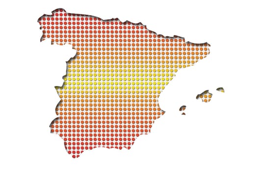 Spain flag map