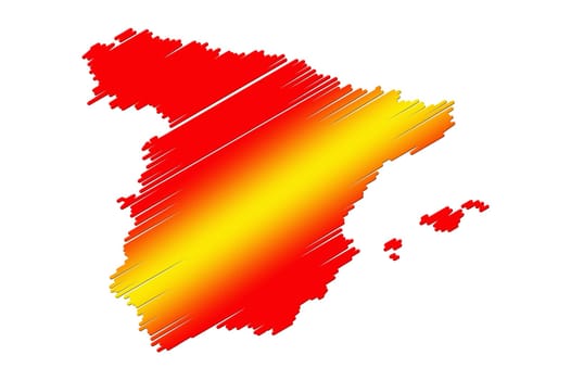 Spain flag map