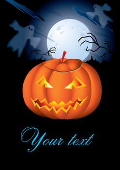 A halloween scary dark night