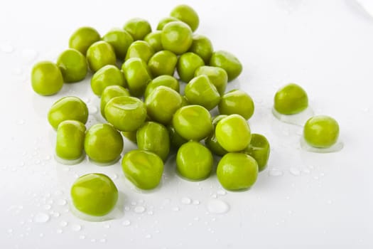 Group of fresh green peas