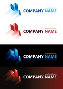 Company name. Design elements. Illustration.