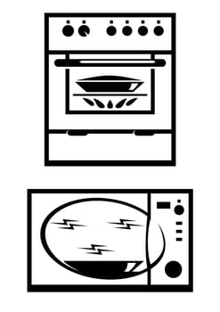 Kitchen appliances. Illustration on white background