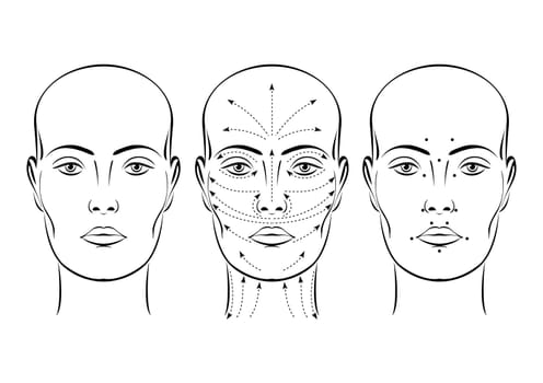 Face. Illustration on white background for design