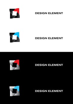 Graphic design element. Abstract Square.