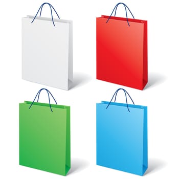 Vector illustration of colorful shopping bag