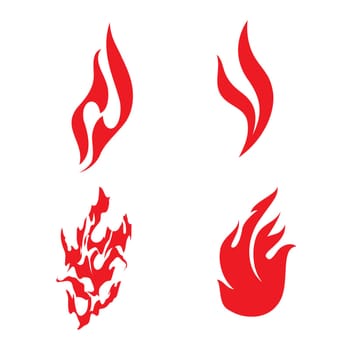 Four ornate fire frames isolated on a white background.