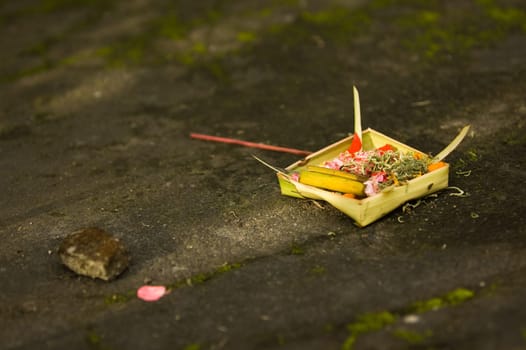 Offering to the dead in Bali, Indonesia